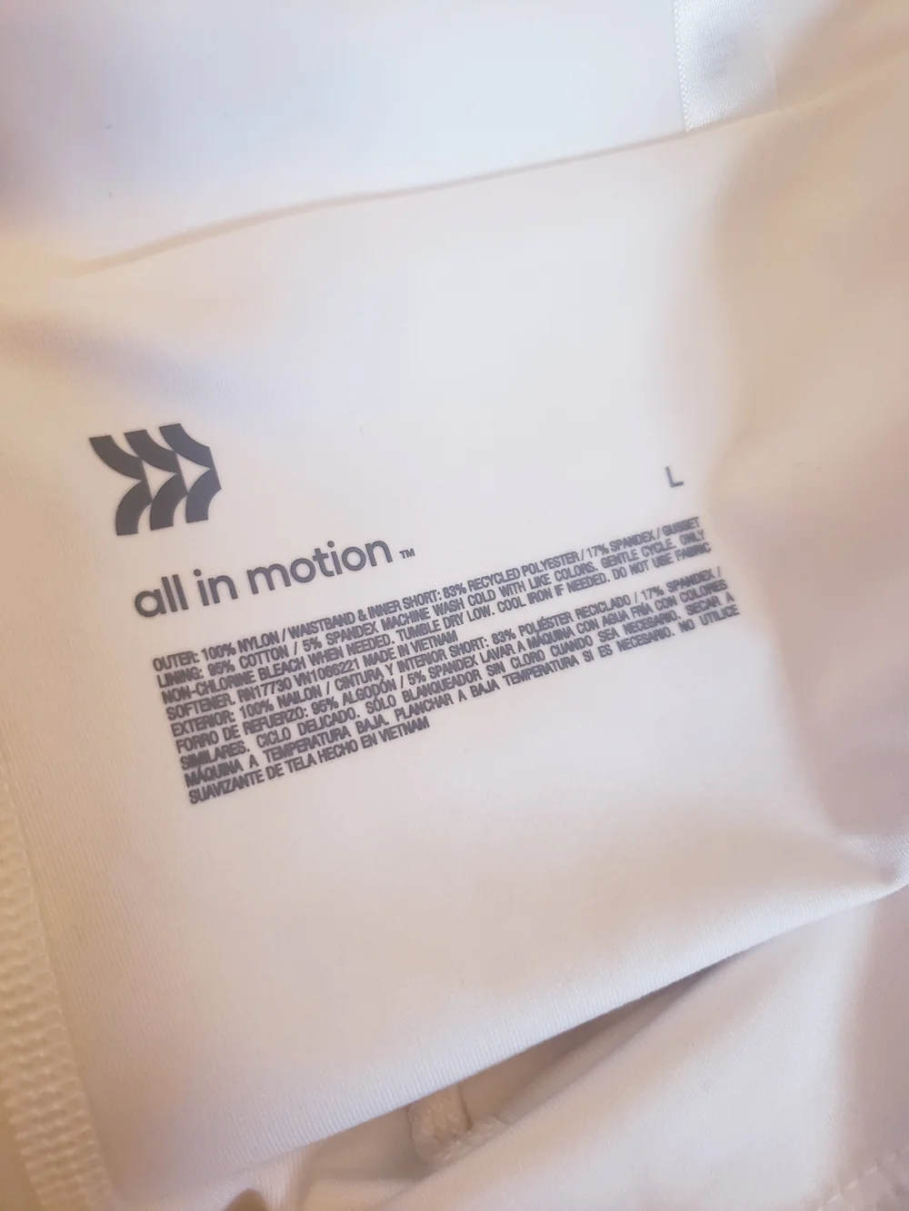 Women’s White All In Motion Athletic Shorts - Picture 5 of 7
